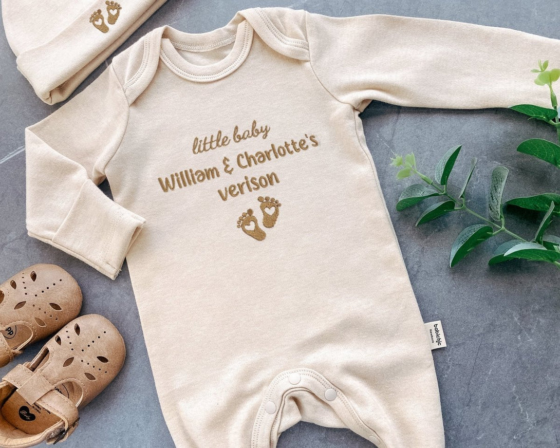 Personalized Mommy Version Little Baby Romper - Baby Announcement - Newborn Coming Home Outfit - BabiChic