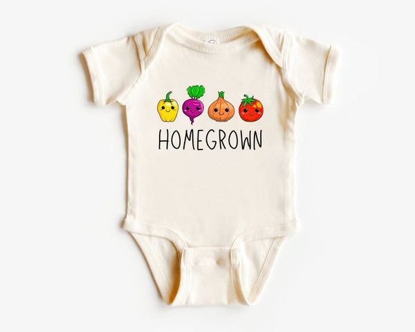 Adorable Baby Onesies - Homegrown Vegetables - Baby Clothes for Newborn Announcement - Baby Shower - BabiChic