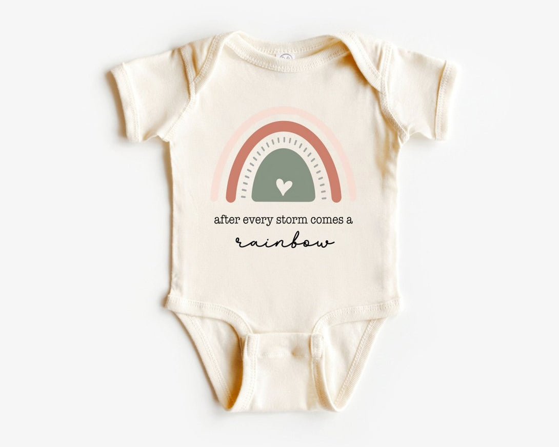 After Every Storm Baby Onesie - Retro Rainbow Baby Bodysuit - Natural Miracle Baby Onesie - BabiChic