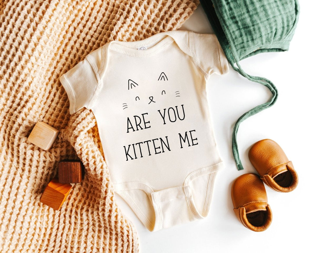 Are You Kitten Me Cat Onesies - Cute Cat Newborn Baby Gift - Clothes for Baby - BabiChic