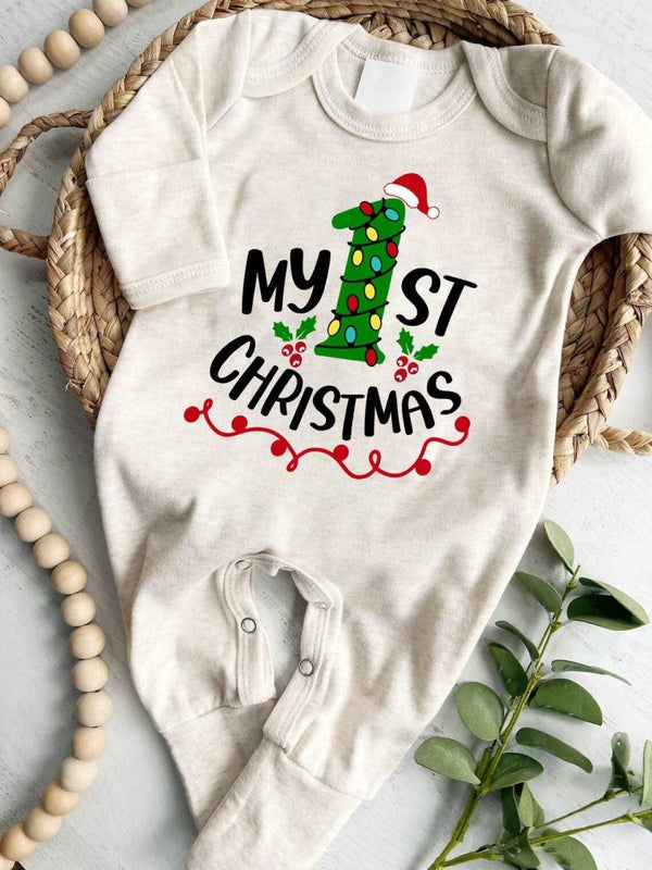 Baby Romper for 1st Christmas Eve Outfit Newborn Xmas Onesies Baby Clothes Must Haves Gender Neutral - BabiChic