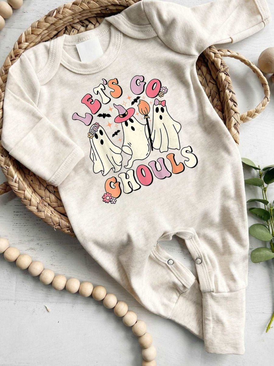 Baby Romper Let's Go Ghouls Gender Neutral Baby Clothes For My First Halloween - BabiChic