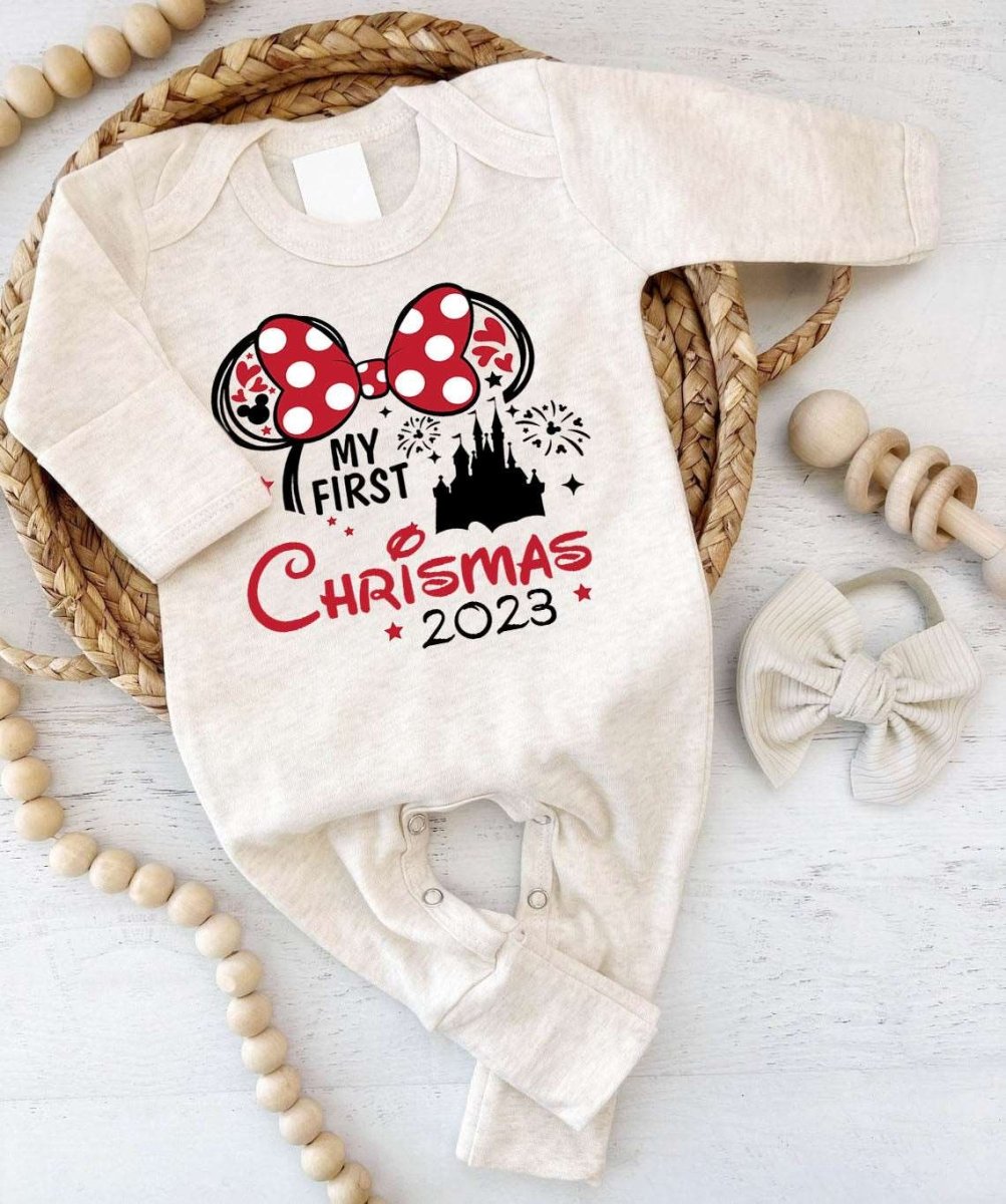 Baby Winter Romper 1st Christmas Outfit Newborn My Fist Xmas Onesies Family Photo Gift For Baby - BabiChic