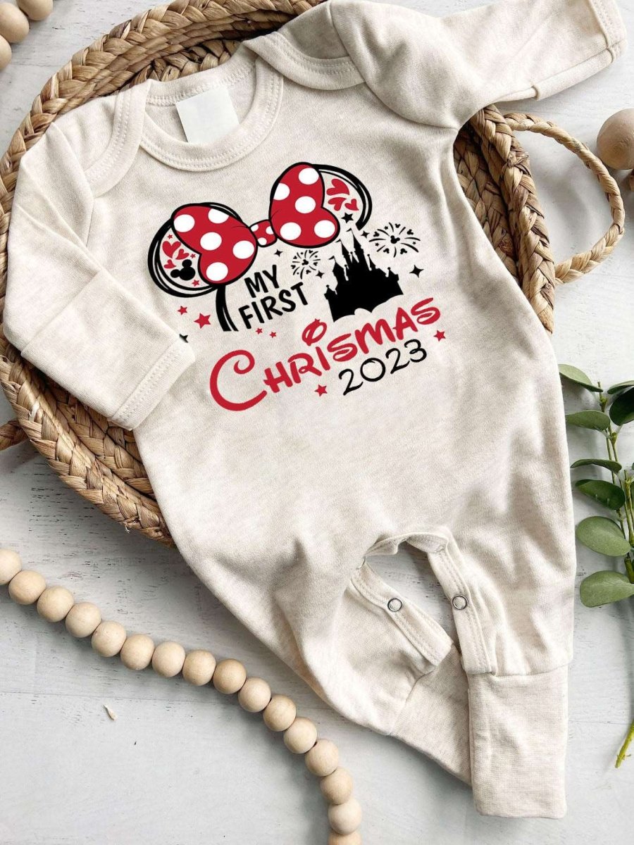 Baby Winter Romper 1st Christmas Outfit Newborn My Fist Xmas Onesies Family Photo Gift For Baby - BabiChic