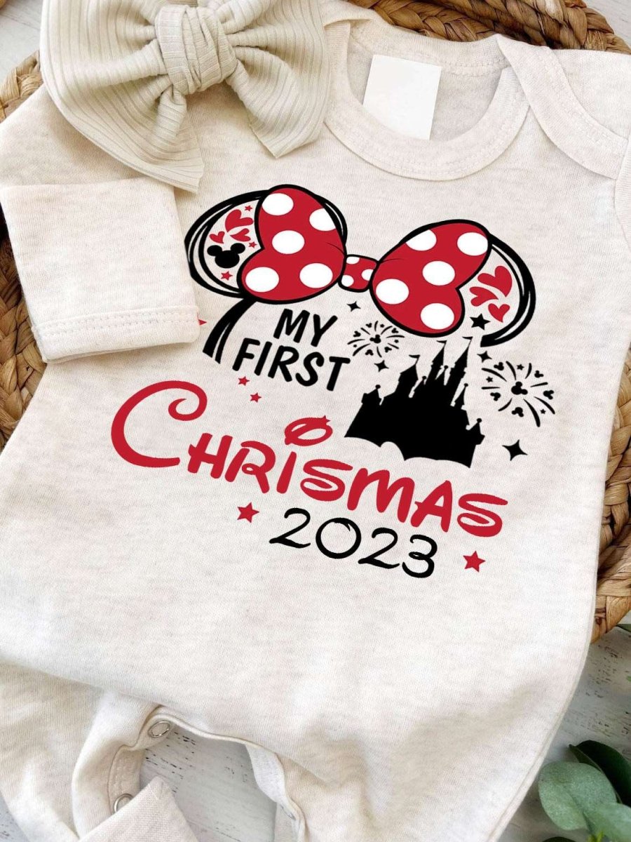 Baby Winter Romper 1st Christmas Outfit Newborn My Fist Xmas Onesies Family Photo Gift For Baby - BabiChic