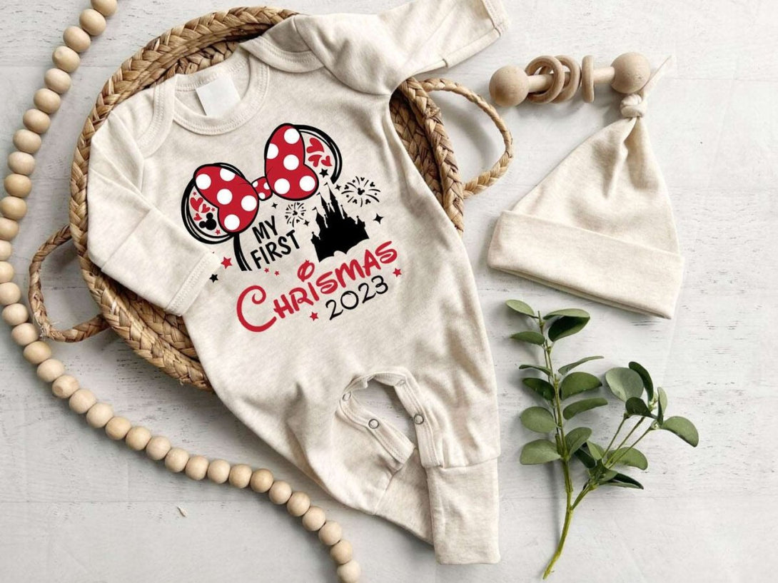 Baby Winter Romper 1st Christmas Outfit Newborn My Fist Xmas Onesies Family Photo Gift For Baby - BabiChic