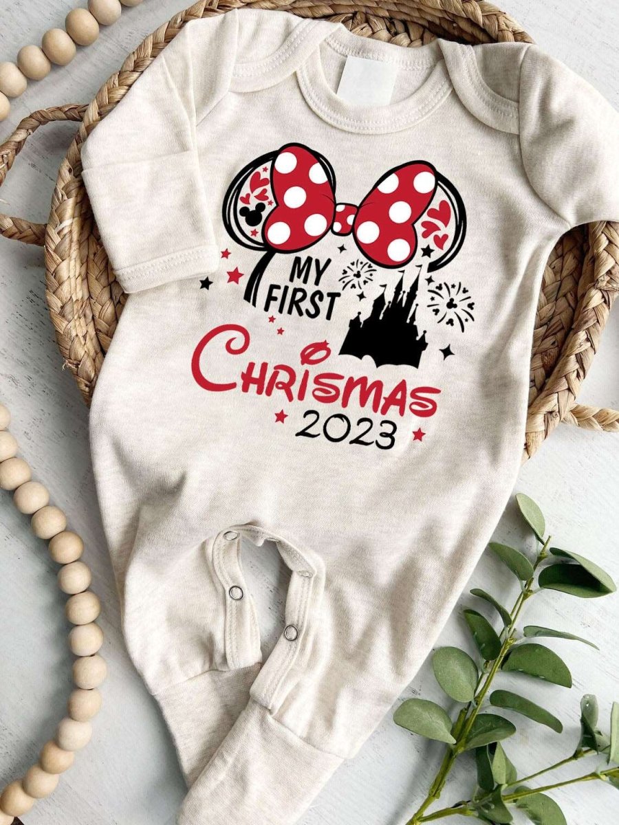 Baby Winter Romper 1st Christmas Outfit Newborn My Fist Xmas Onesies Family Photo Gift For Baby - BabiChic