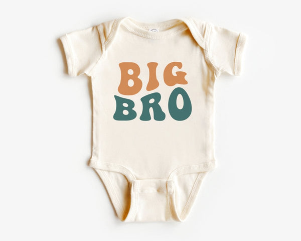 Big Bro Baby Onesie - Cute Vintage Brother Bodysuit - Natural Big Brother Onesie - BabiChic