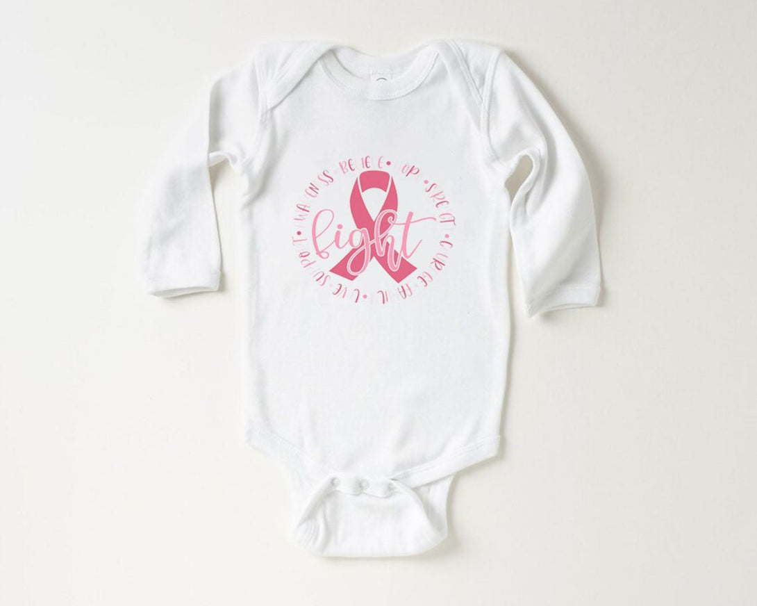 Breast Cancer Baby Onesies - Breast Cancer Ribbon Breast Survivor Awareness Shirt - BabiChic