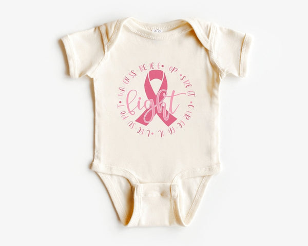 Breast Cancer Baby Onesies - Breast Cancer Ribbon Breast Survivor Awareness Shirt - BabiChic