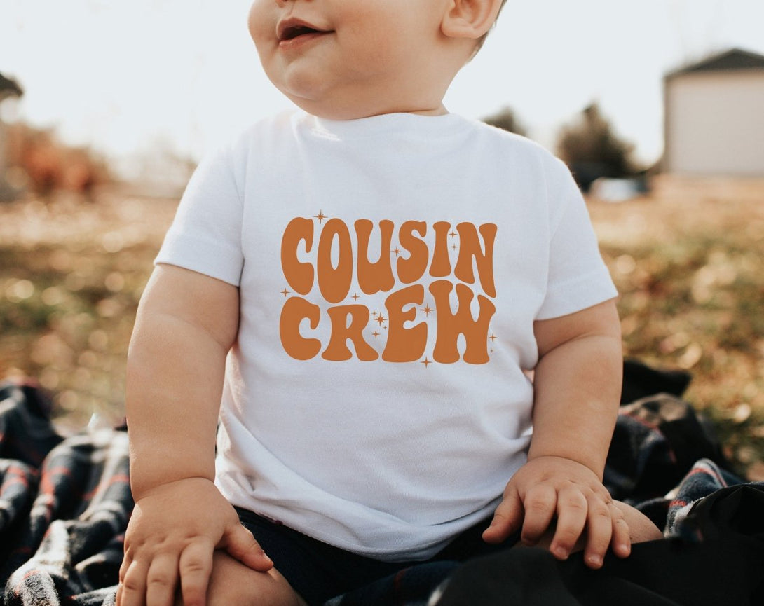 Cousin Crew Baby Onesie - Boho Retro Bodysuit - Cute Cousin Natural Onesie - BabiChic