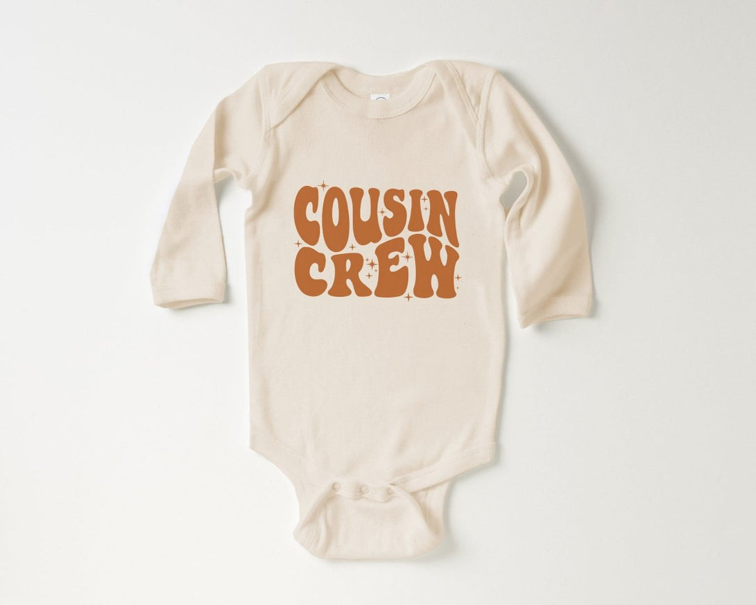 Cousin Crew Baby Onesie - Boho Retro Bodysuit - Cute Cousin Natural Onesie - BabiChic