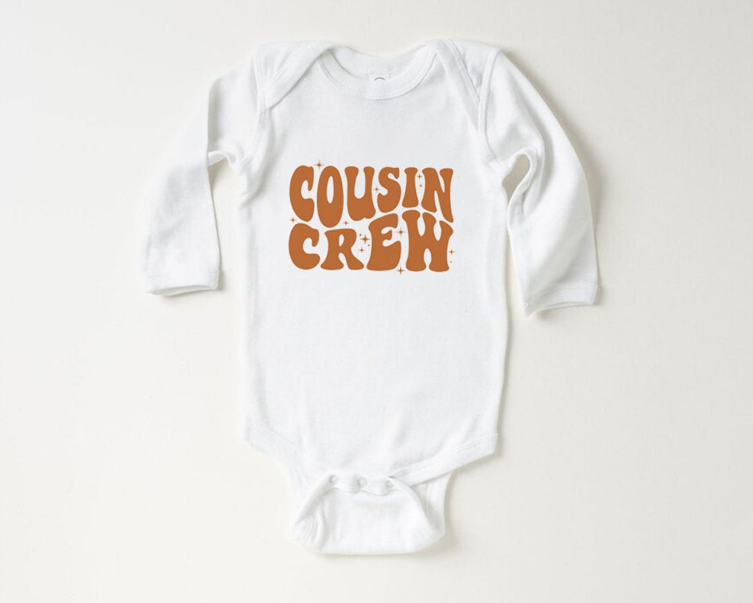 Cousin Crew Baby Onesie - Boho Retro Bodysuit - Cute Cousin Natural Onesie - BabiChic