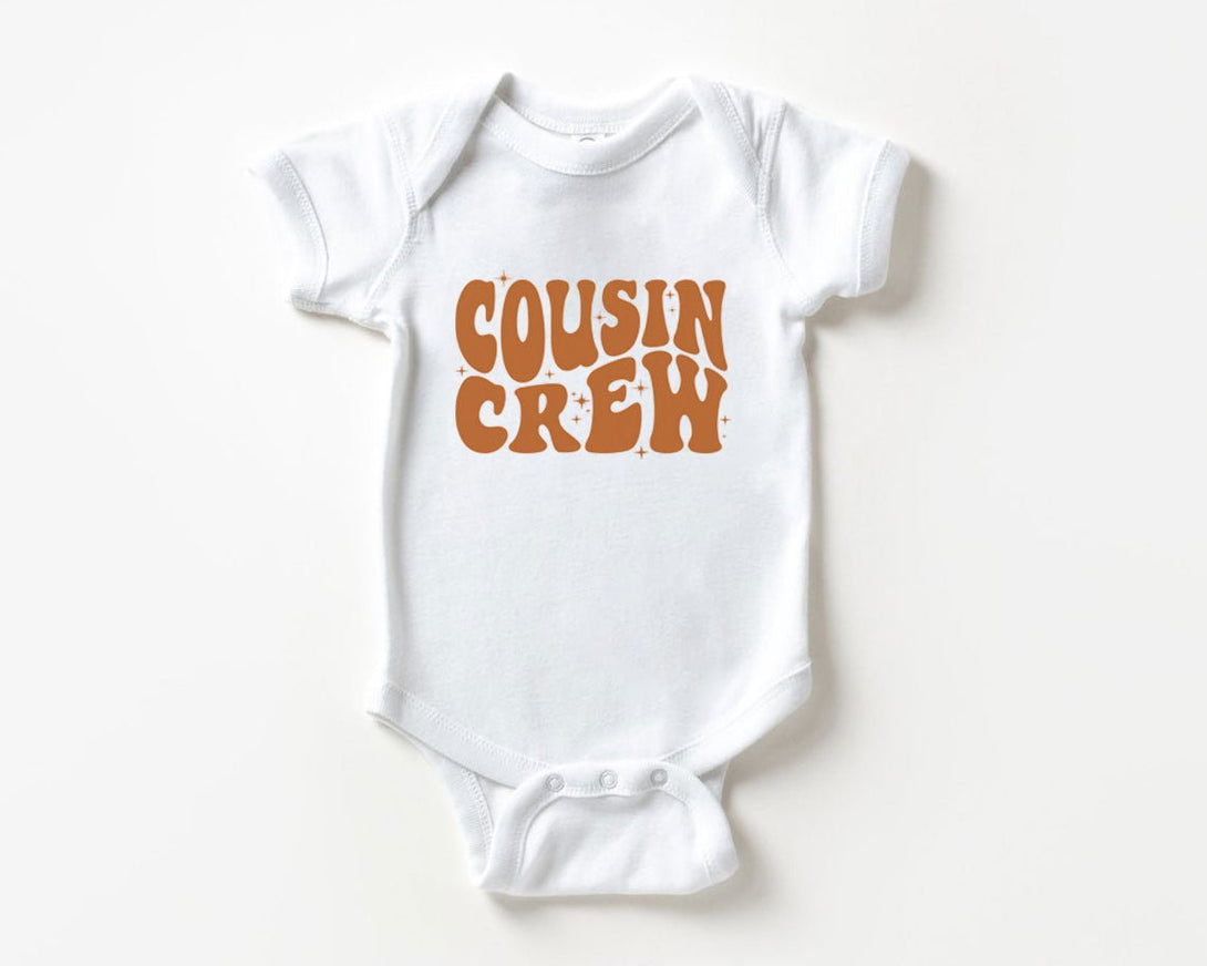 Cousin Crew Baby Onesie - Boho Retro Bodysuit - Cute Cousin Natural Onesie - BabiChic