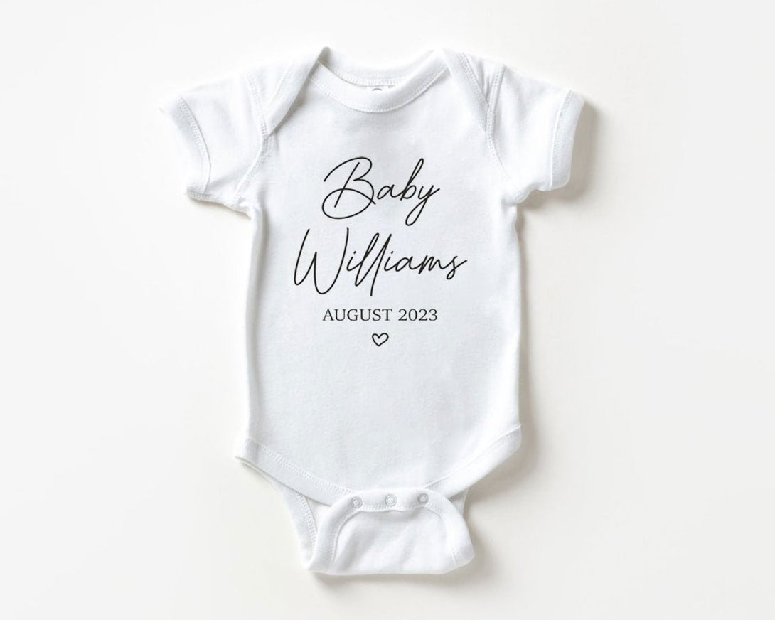 Custom Announcement Baby Onesie - Personalized Bodysuit - Natural Coming Soon Onesie - BabiChic