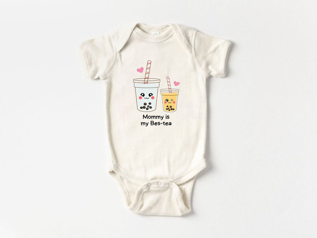 Cute Baby Onesies - Mommy Is My Bes-tea -Customized Baby Outfit - Gift for Newborn Outfit Mothers Day - BabiChic