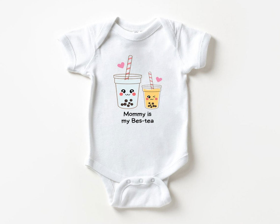 Cute Baby Onesies - Mommy Is My Bes-tea -Customized Baby Outfit - Gift for Newborn Outfit Mothers Day - BabiChic