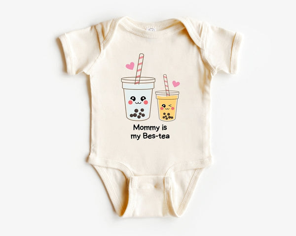 Cute Baby Onesies - Mommy Is My Bes-tea -Customized Baby Outfit - Gift for Newborn Outfit Mothers Day - BabiChic