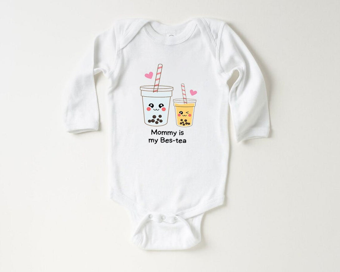 Cute Baby Onesies - Mommy Is My Bes-tea -Customized Baby Outfit - Gift for Newborn Outfit Mothers Day - BabiChic