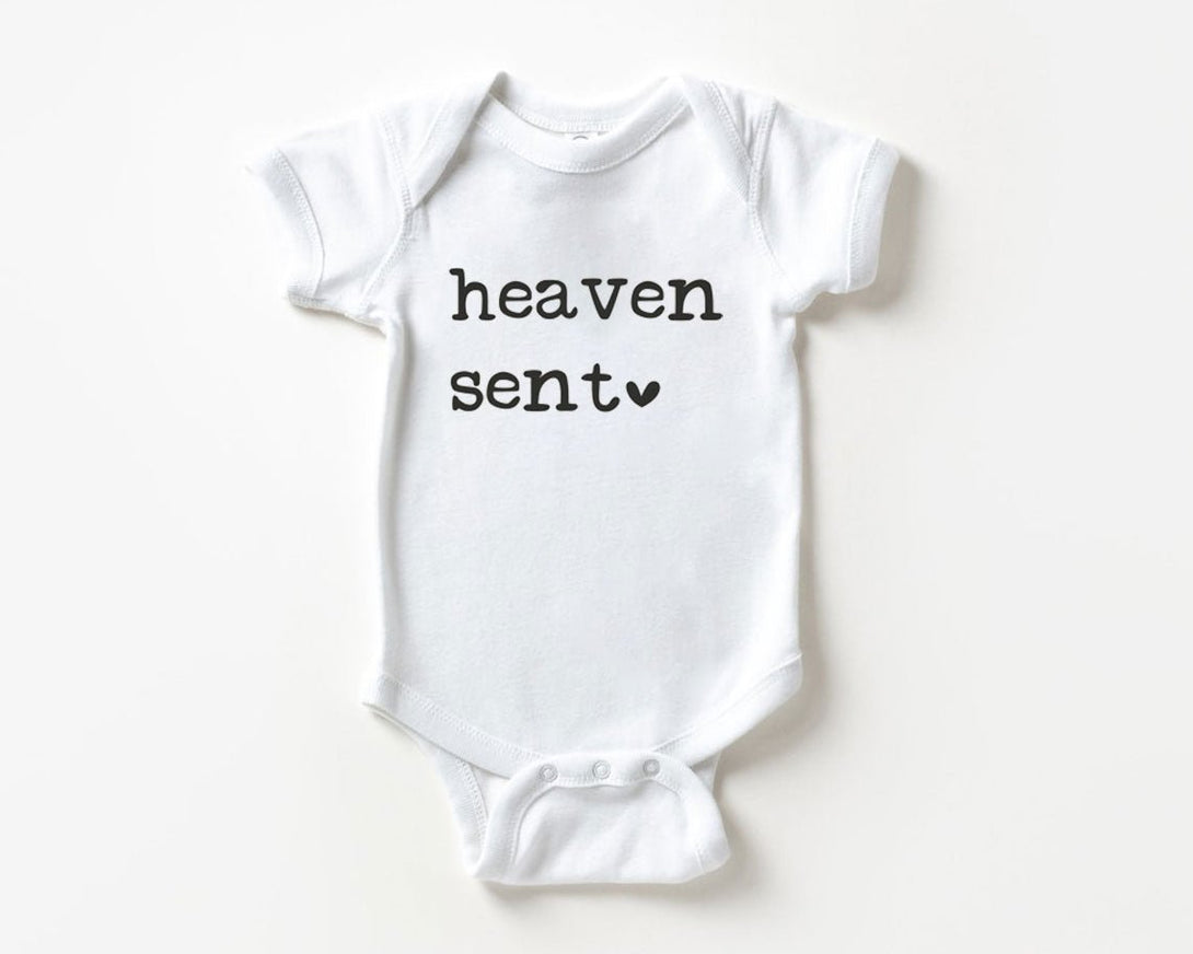 Heaven Sent Baby Onesie - IVF Baby - Rainbow Baby Bodysuit - Natural Religious Onesie - BabiChic