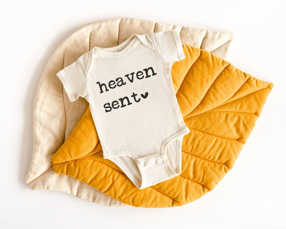 Heaven Sent Baby Onesie - IVF Baby - Rainbow Baby Bodysuit - Natural Religious Onesie - BabiChic