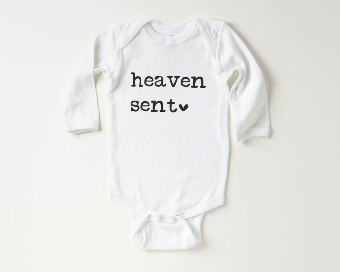 Heaven Sent Baby Onesie - IVF Baby - Rainbow Baby Bodysuit - Natural Religious Onesie - BabiChic