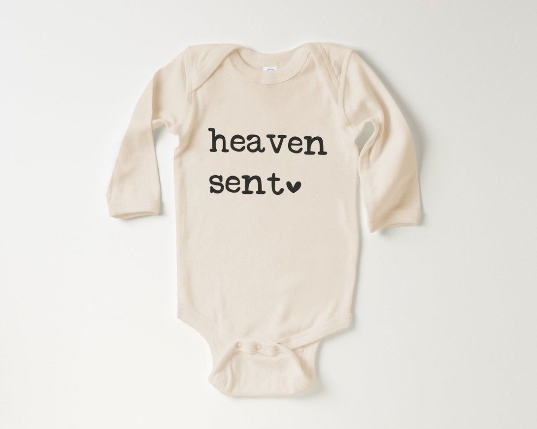 Heaven Sent Baby Onesie - IVF Baby - Rainbow Baby Bodysuit - Natural Religious Onesie - BabiChic