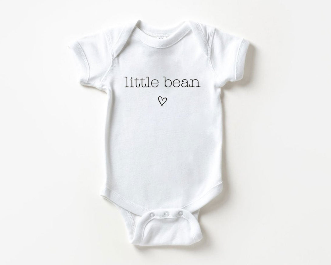 Little Bean Baby Onesie - Minimalist Bodysuit - Cute Natural Baby Onesie - BabiChic