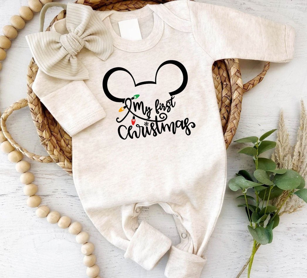 My 1st Xmas Romper - Cute Christmas Bodysuit for Baby's First Xmas - BabiChic