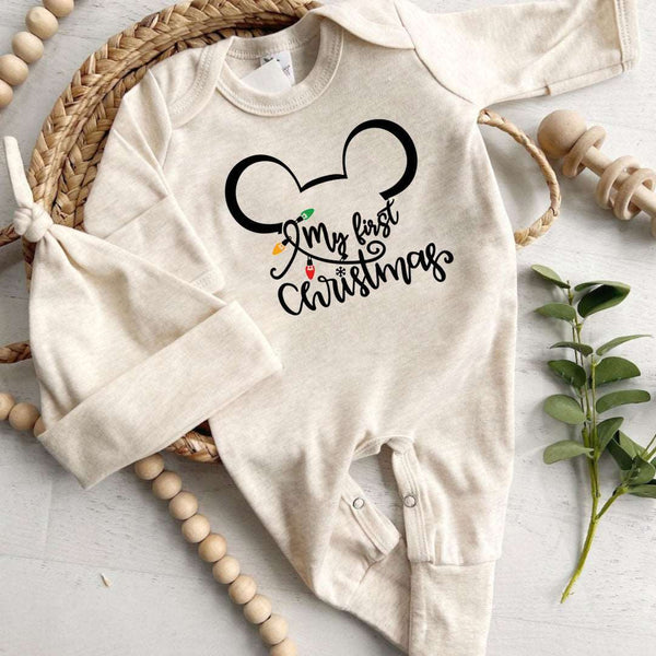 My 1st Xmas Romper - Cute Christmas Bodysuit for Baby's First Xmas - BabiChic