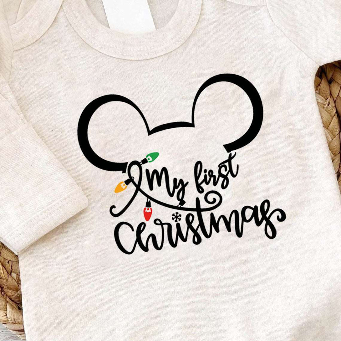 My 1st Xmas Romper - Cute Christmas Bodysuit for Baby's First Xmas - BabiChic