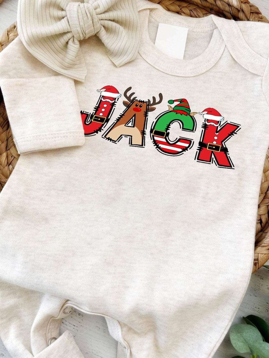 My First Christmas Outfit Personalized Baby Romper For 1st Christmas Baby Clothes Must Have - BabiChic