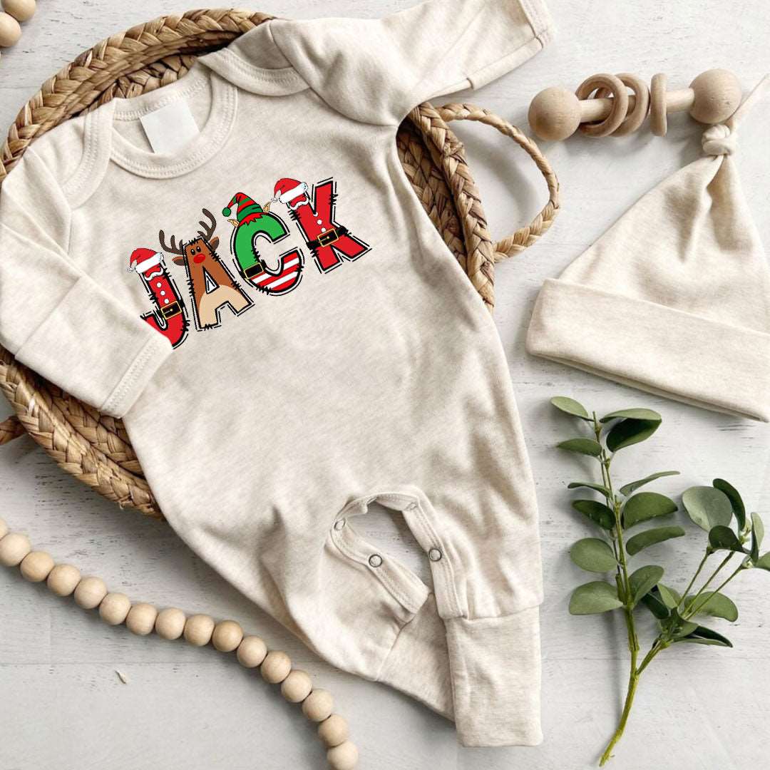 My First Christmas Outfit Personalized Baby Romper For 1st Christmas Baby Clothes Must Have - BabiChic