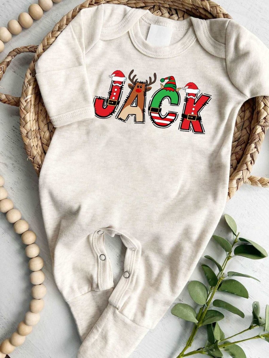 My First Christmas Outfit Personalized Baby Romper For 1st Christmas Baby Clothes Must Have - BabiChic