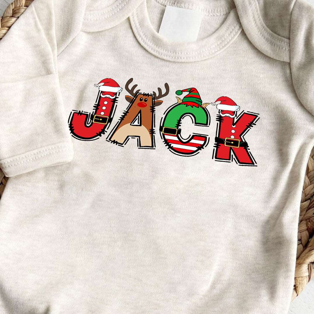 My First Christmas Outfit Personalized Baby Romper For 1st Christmas Baby Clothes Must Have - BabiChic