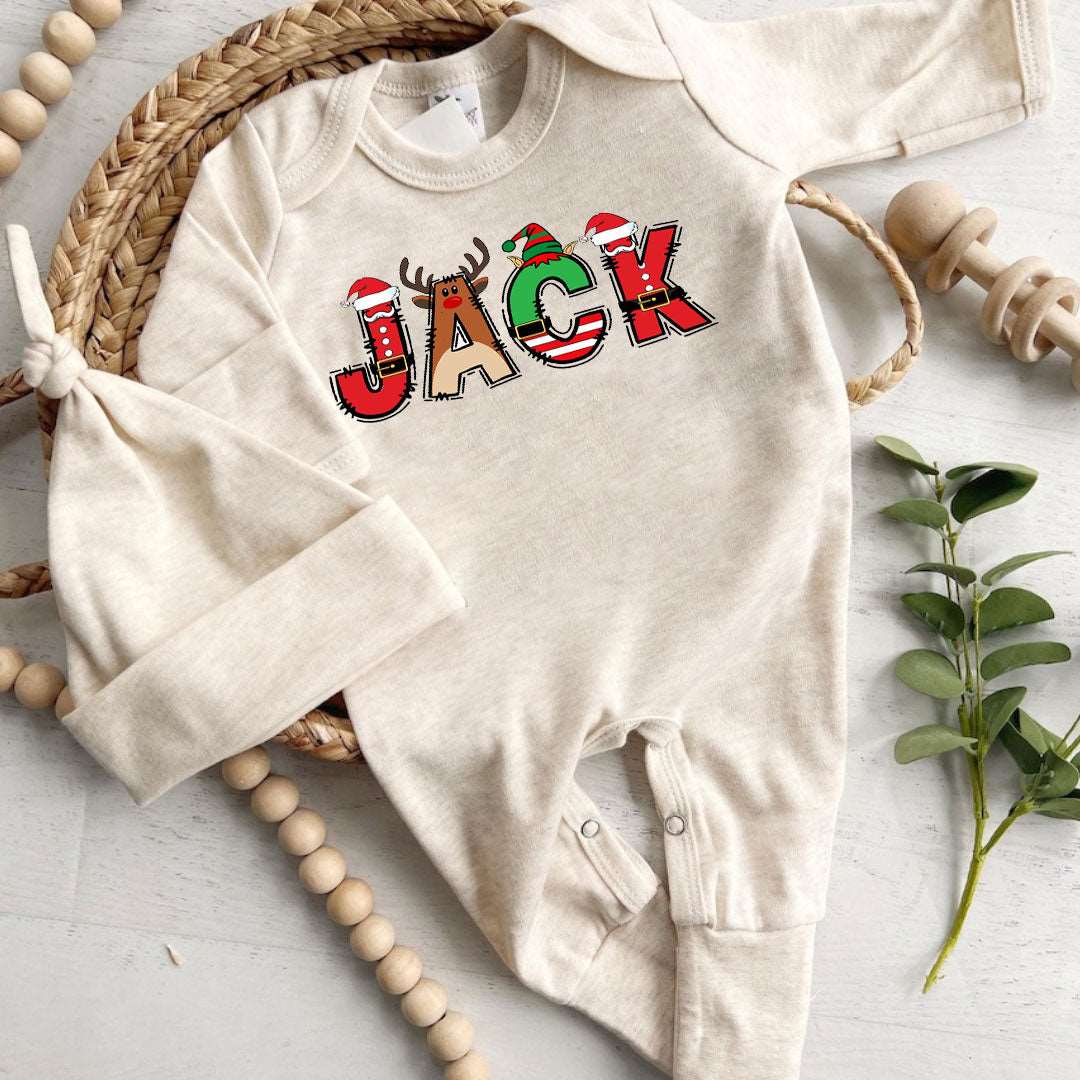 My First Christmas Outfit Personalized Baby Romper For 1st Christmas Baby Clothes Must Have - BabiChic