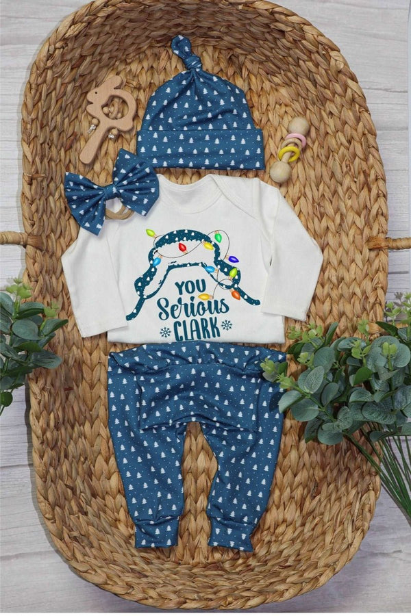 Personalized baby christmas outfit onesies set baby first christmas onesies romper set - BabiChic