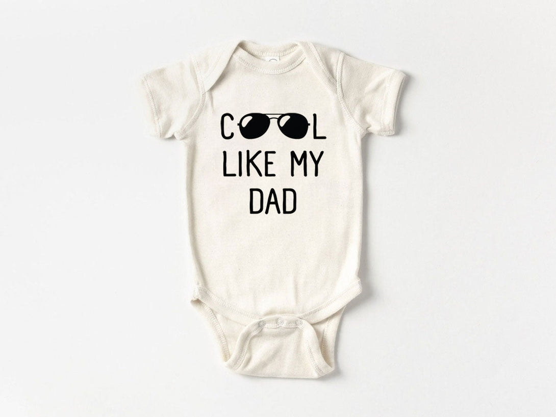 Personalized Baby Onesies - Cool Like My Dad - Announcement Gift for Dad Father's Day - Baby Reveal - BabiChic