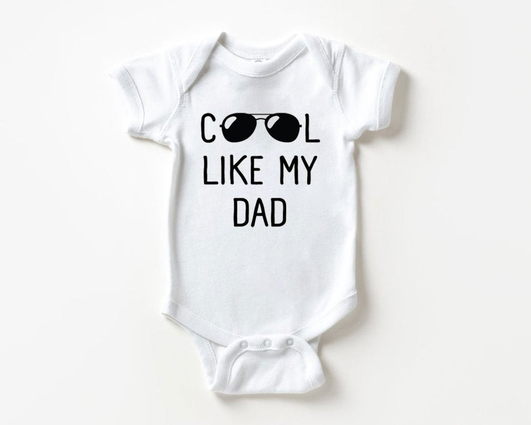 Personalized Baby Onesies - Cool Like My Dad - Announcement Gift for Dad Father's Day - Baby Reveal - BabiChic