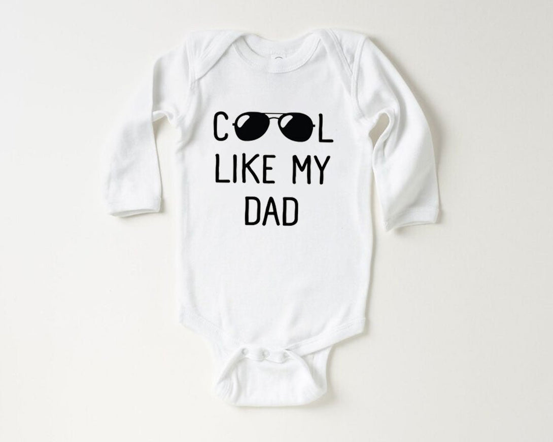 Personalized Baby Onesies - Cool Like My Dad - Announcement Gift for Dad Father's Day - Baby Reveal - BabiChic