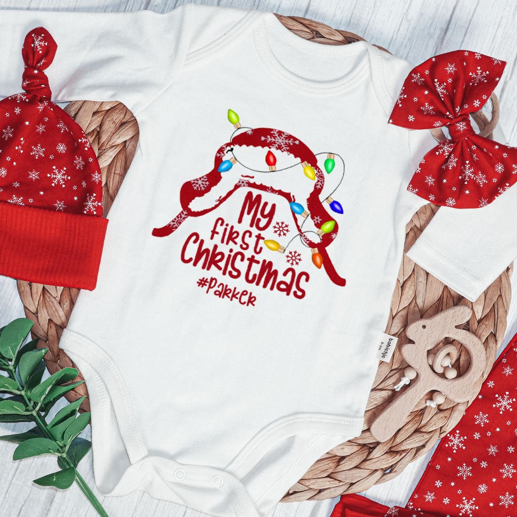 Personalized Christmas Baby Boy Onesies and Long Pants Set | My First Christmas Shitter's Full Christmas Vacation Funny Griswald Baby Onesie - BabiChic