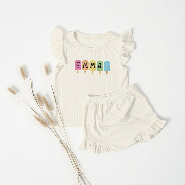 Personalized Fairy Wing Top & Bottom Baby Must Haves, Tshirt & Pants, Embroidered Name For Walking Outfits - BabiChic