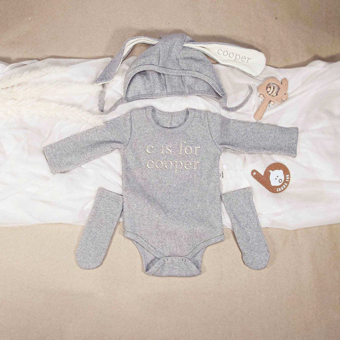 Personalized Long Sleeve Onesies Outfit, Embroidered Name, Autumn Winter Onesie, Walking Outfits & Photo In Family Gatherings - BabiChic