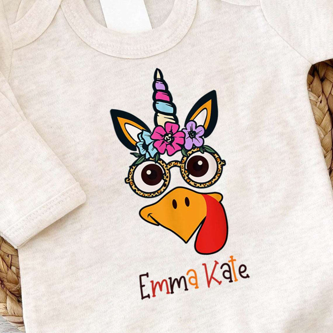 Personalized My First Thanksgiving Baby Girl Romper – Fall Joy Onesies - BabiChic