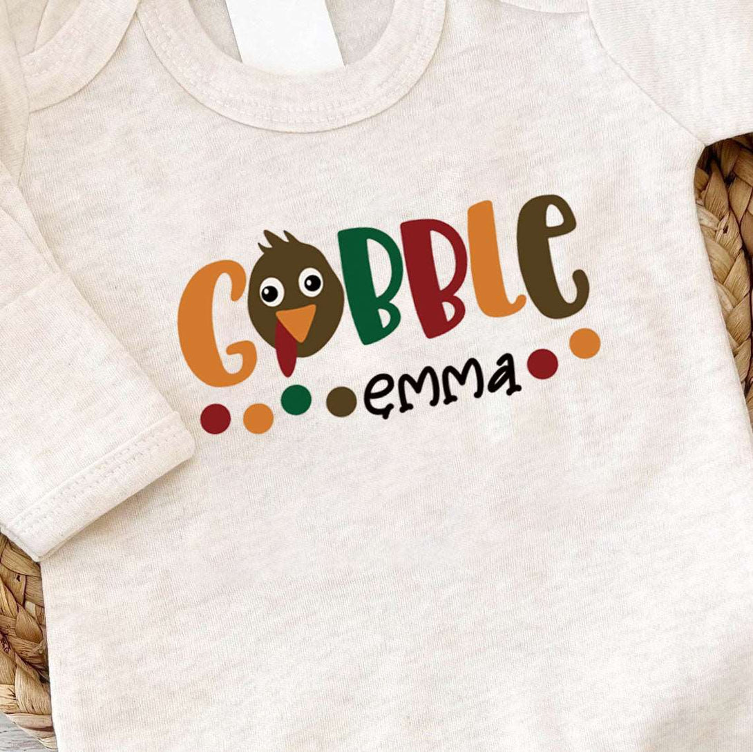 Personalized Thanksgiving Baby Girl Romper – My First Thanksgiving Onesies, Fall Style - BabiChic