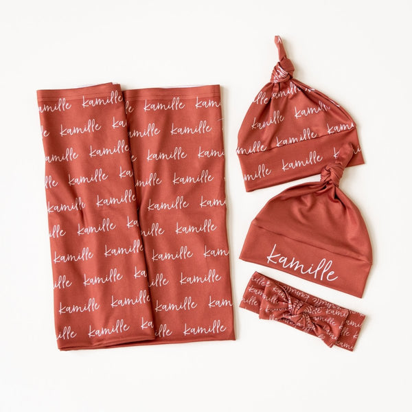 Stretchy Jersey Set - Rust - BabiChic