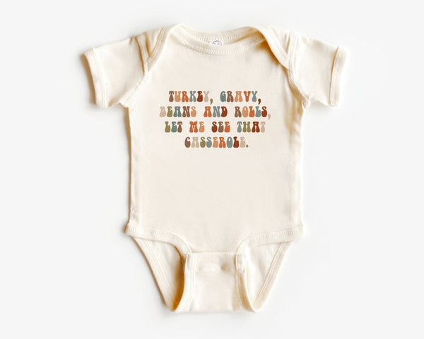 Thanksgiving Onesie - Funny Retro Bodysuit - Autumn Natural Baby Onesie - BabiChic