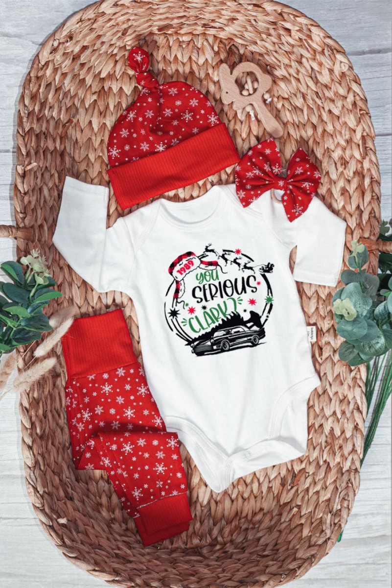 You Serious Clark Christmas Baby Onesies and Long Pants Set | National Lampoon's Christmas Vacation Baby Onesie - BabiChic