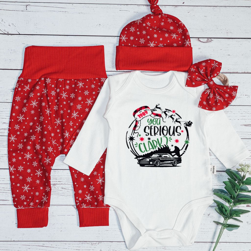 You Serious Clark Christmas Baby Onesies and Long Pants Set | National Lampoon's Christmas Vacation Baby Onesie - BabiChic