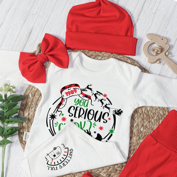 You Serious Clark Christmas Baby Onesies and Long Pants Set | National Lampoon's Christmas Vacation Baby Onesie - BabiChic
